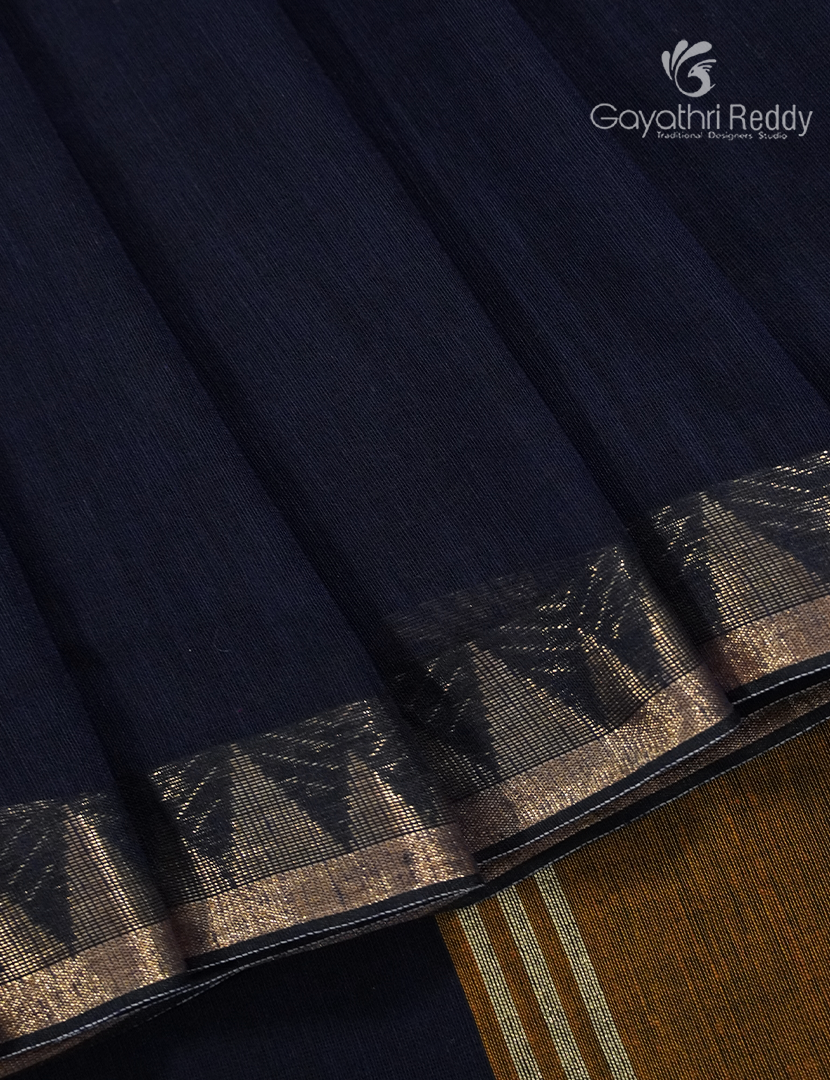 Jamdani Cotton Saree in Black