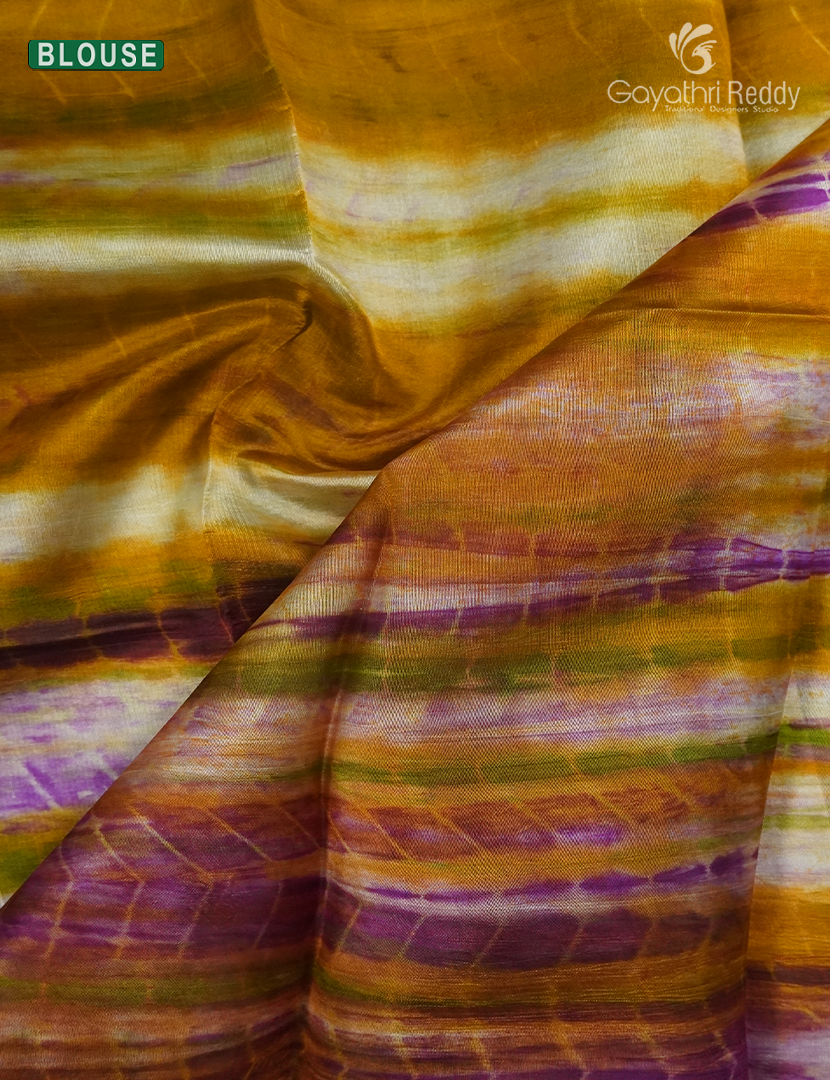 Pure Dupion Digital Print Saree in Yellow