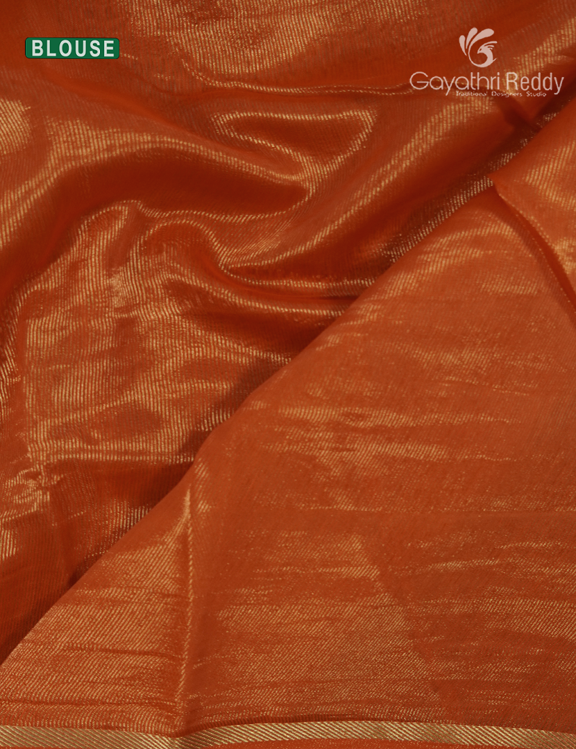Pure Tissue Saree in Orange