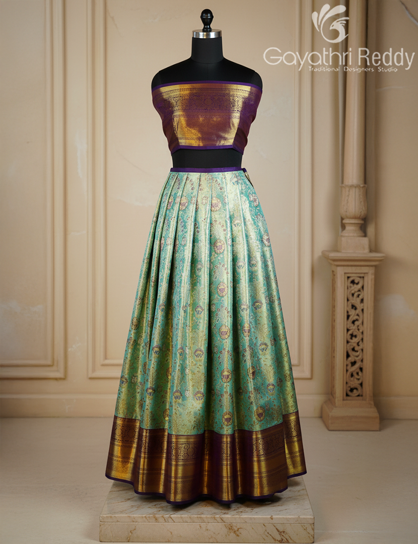 PURE KANCHI PATTU PAVADA(FREE SIZE)-KPL815