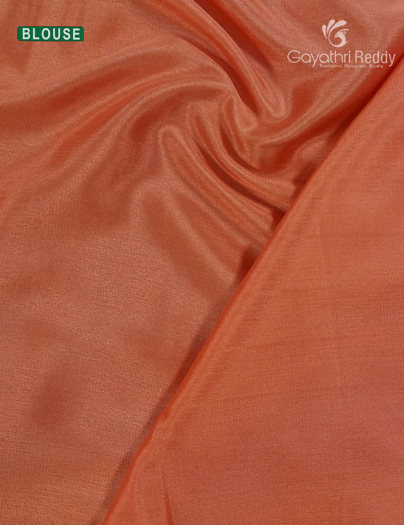 Pure Mysore Silk Saree in Pastel Peach