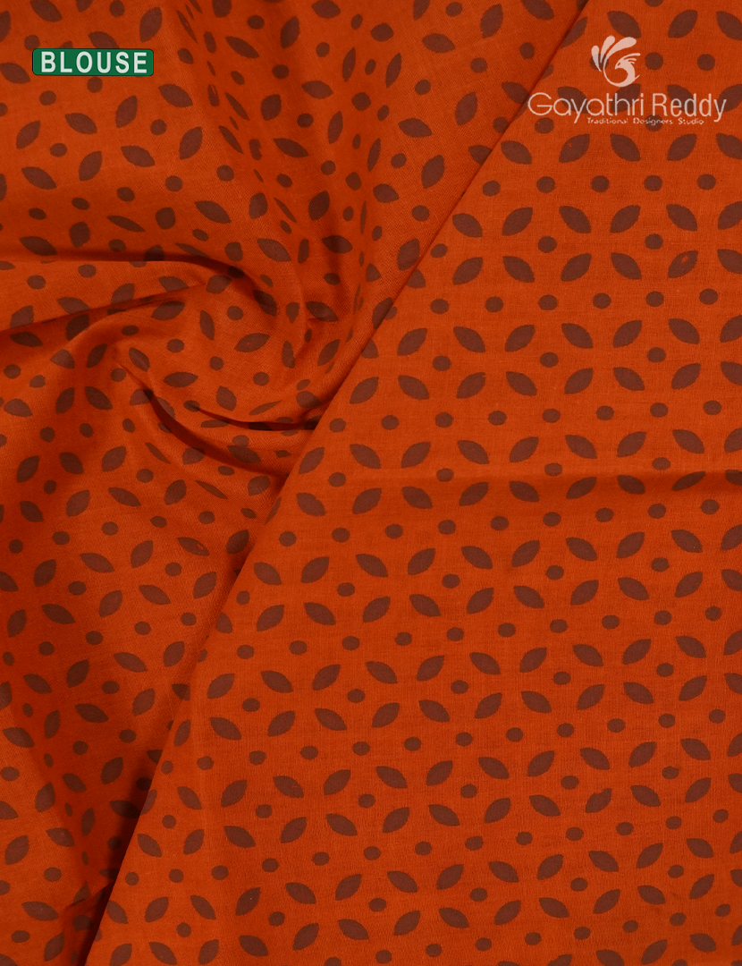 Premium Quality Cotton Kota Saree in Orange