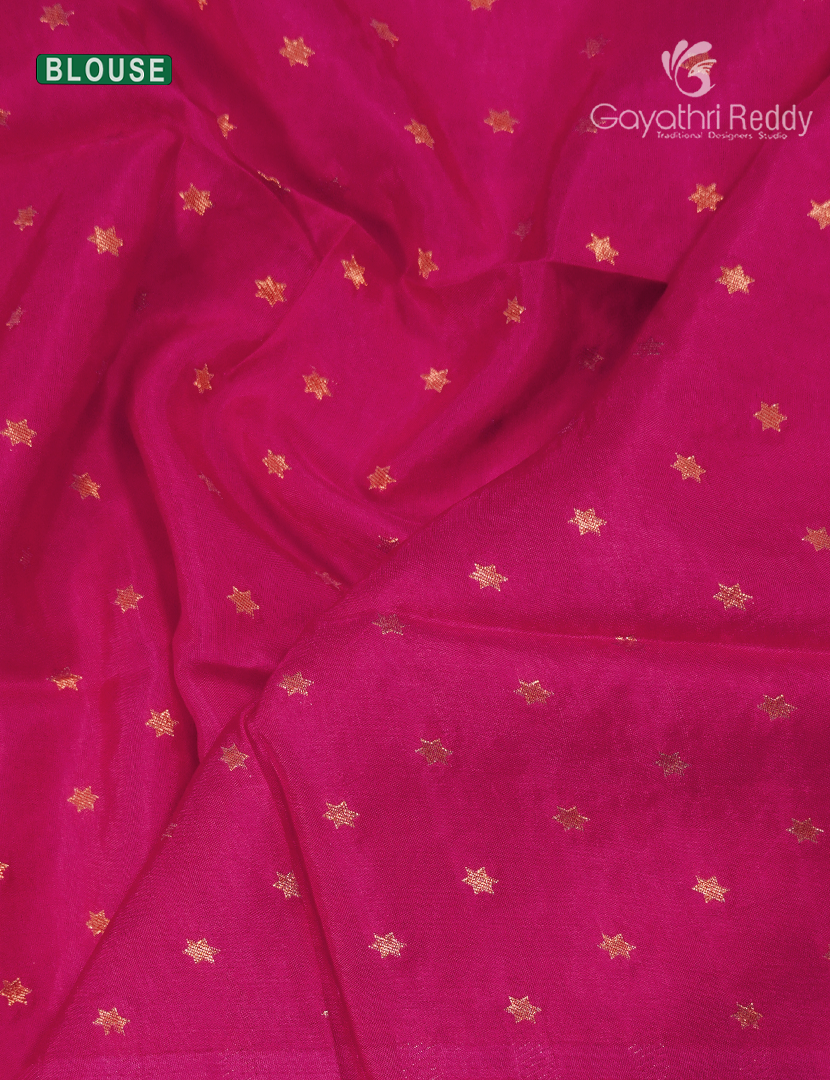 Semi Mysore Crepe Saree in Brown