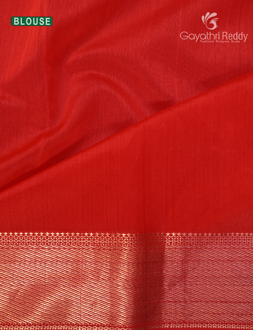 Pure Chanderi Sico Saree in Red