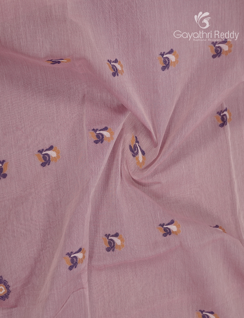 Jamdani Cotton Saree in Onion Peach