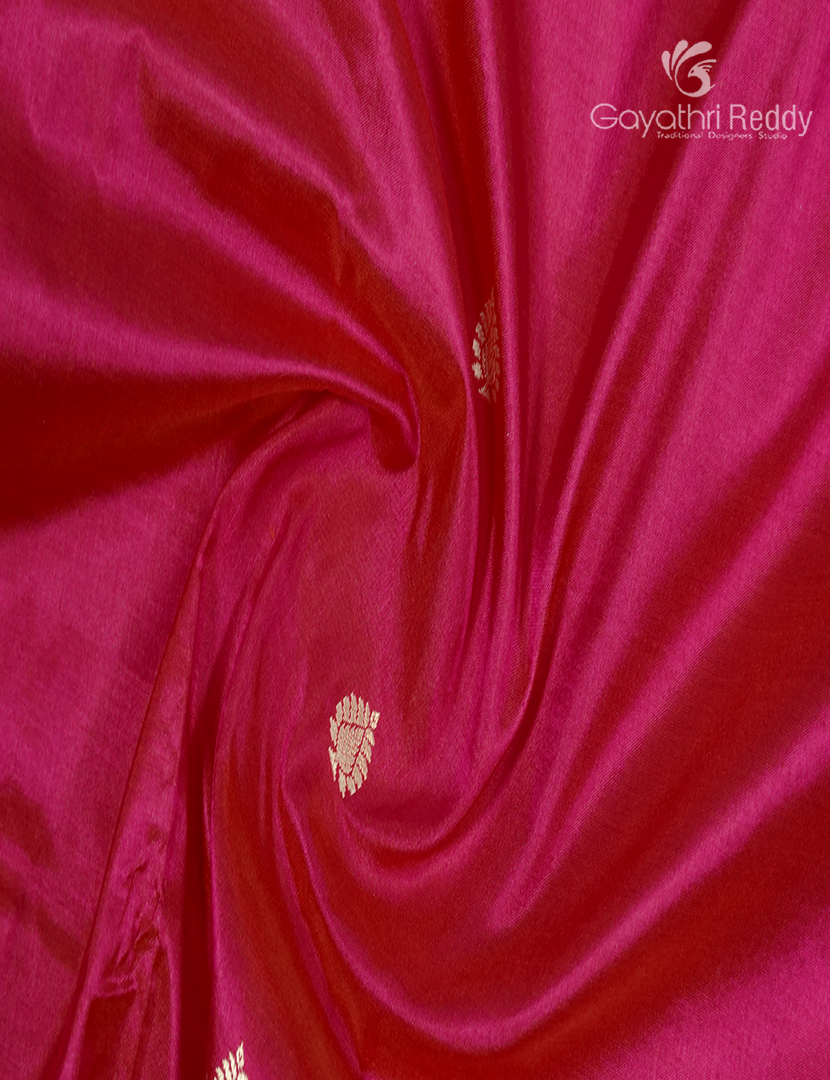 Pure Valkalam Silk Saree in Rani Pink