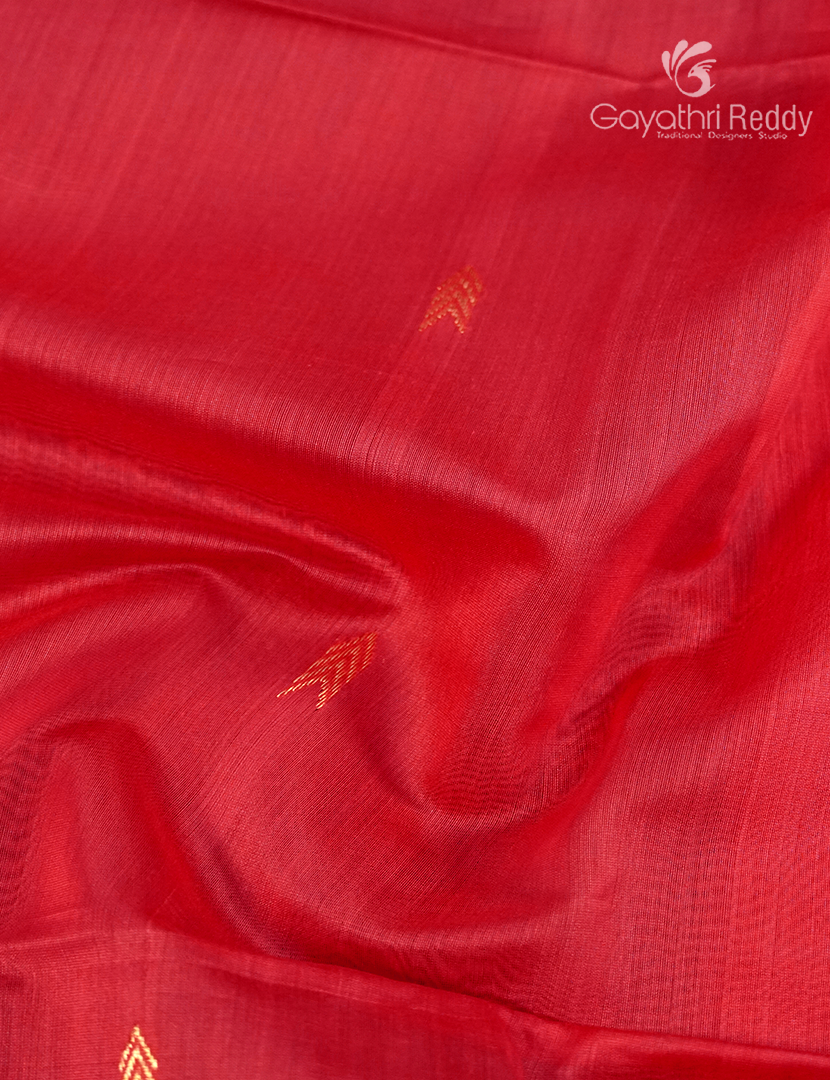 Pure Chanderi Sico Saree in Peach Pink and Deep Olive Green