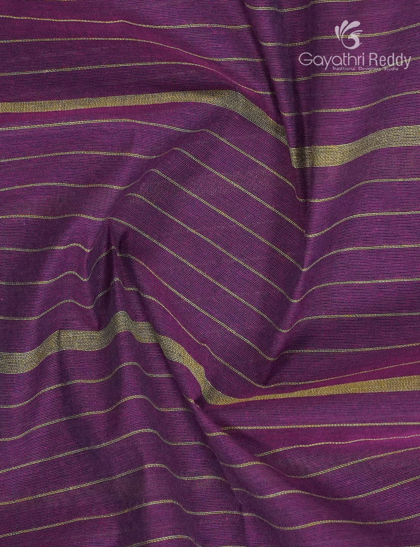 Pure Handloom Cotton Saree in Jamun