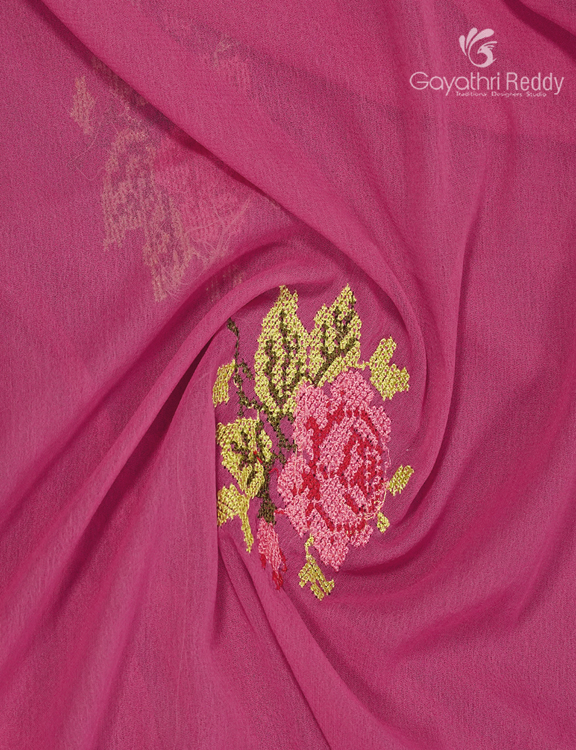 Chiffon Saree in Dusty Pink