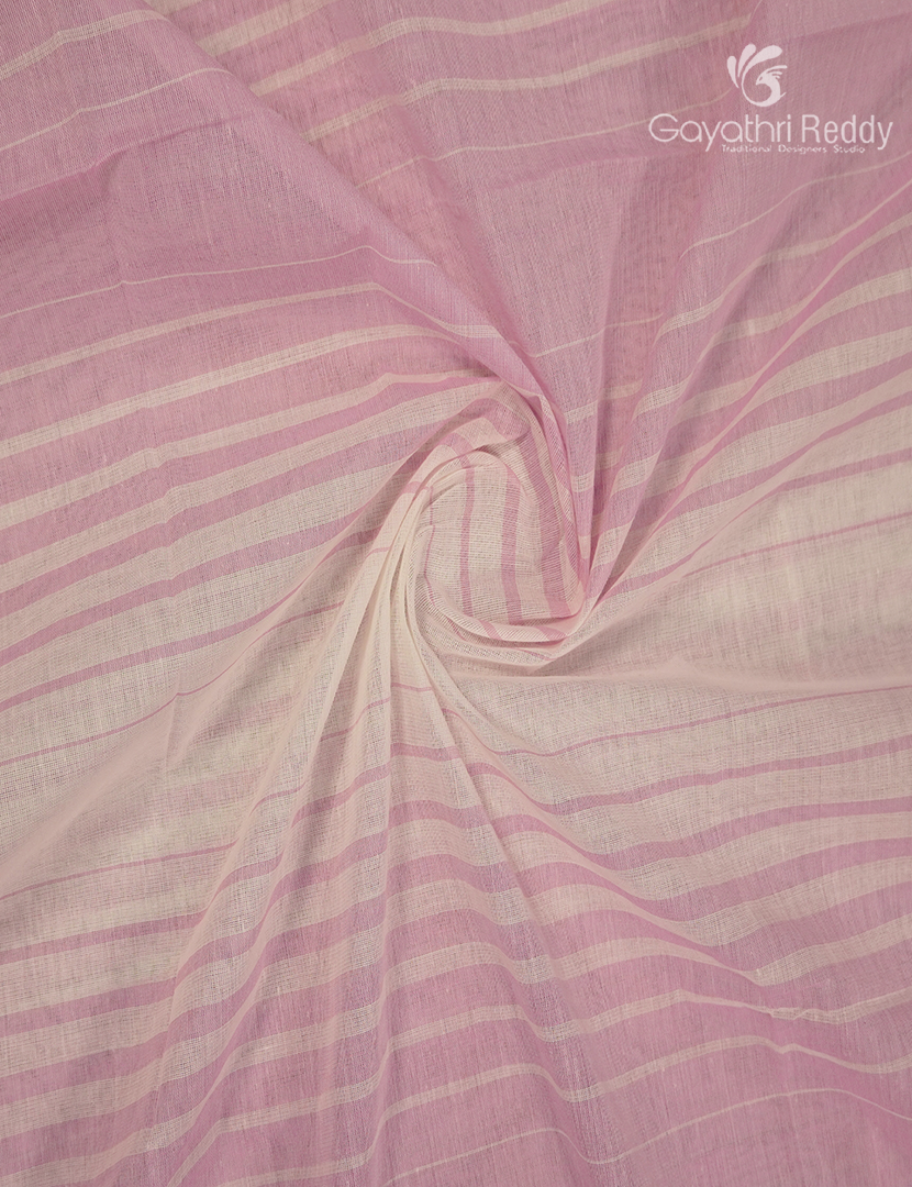 Pure Kanchi Cotton Saree in Cream and Baby Pink