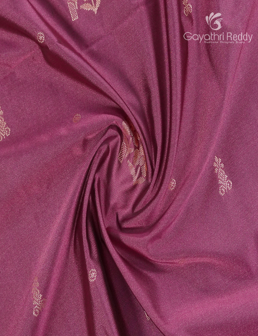 Soft Silk Saree in Deep Onion Pink and Deep Green