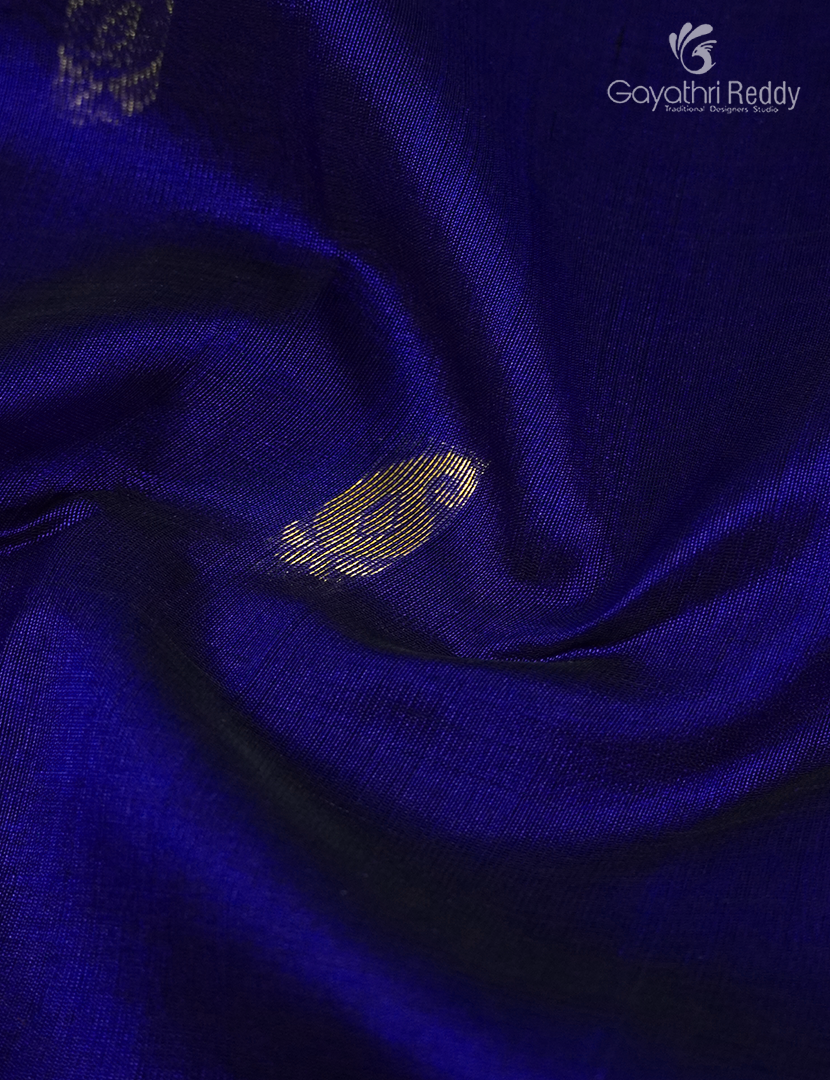 Pure Arani Sico Saree in Deep Blue and Lotus Pink