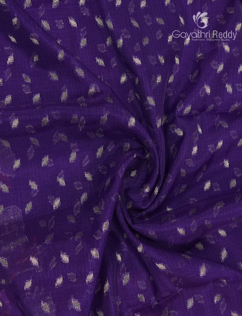 Banaras Kota Lehanga Set in Purple and Orange