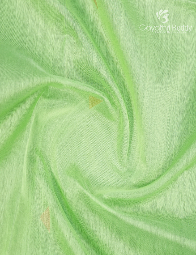 Pure Chanderi Sico Saree in Pista Green