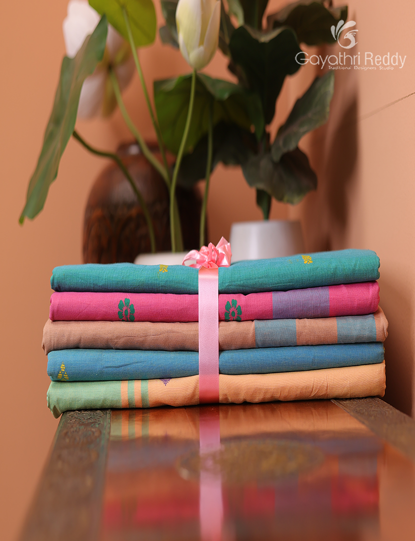 Silk Cotton Sarees Combo ( Set of 5 )