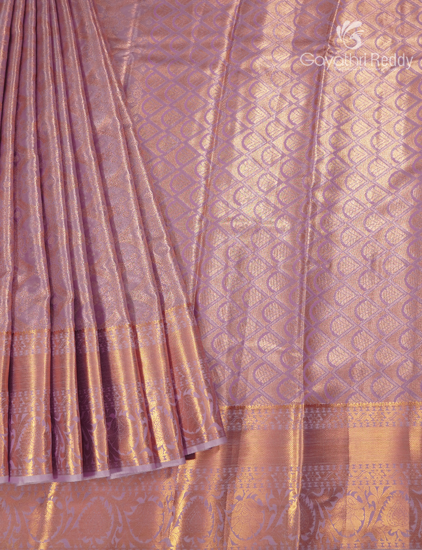Semi Kanchipuram Silk Saree in Baby Pink