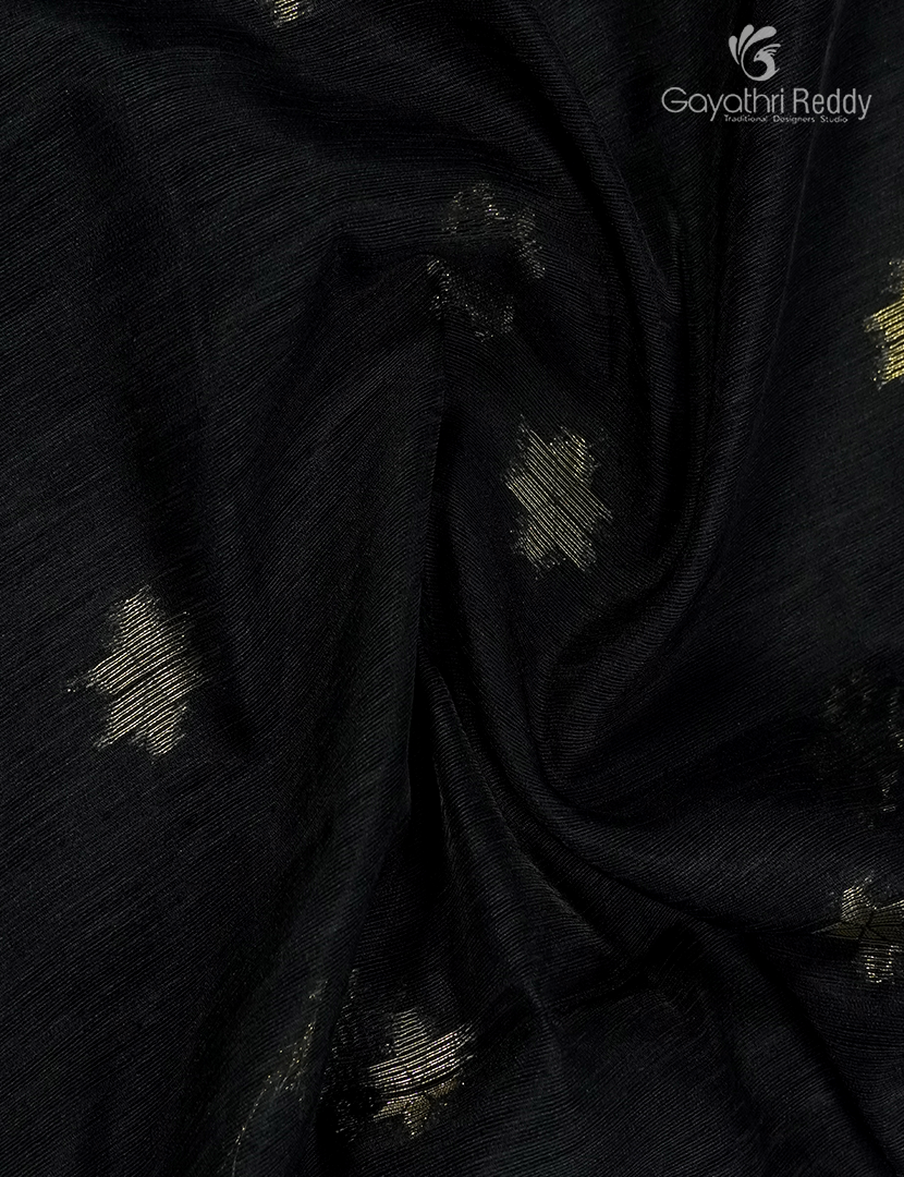 Pure Linen Saree in Black