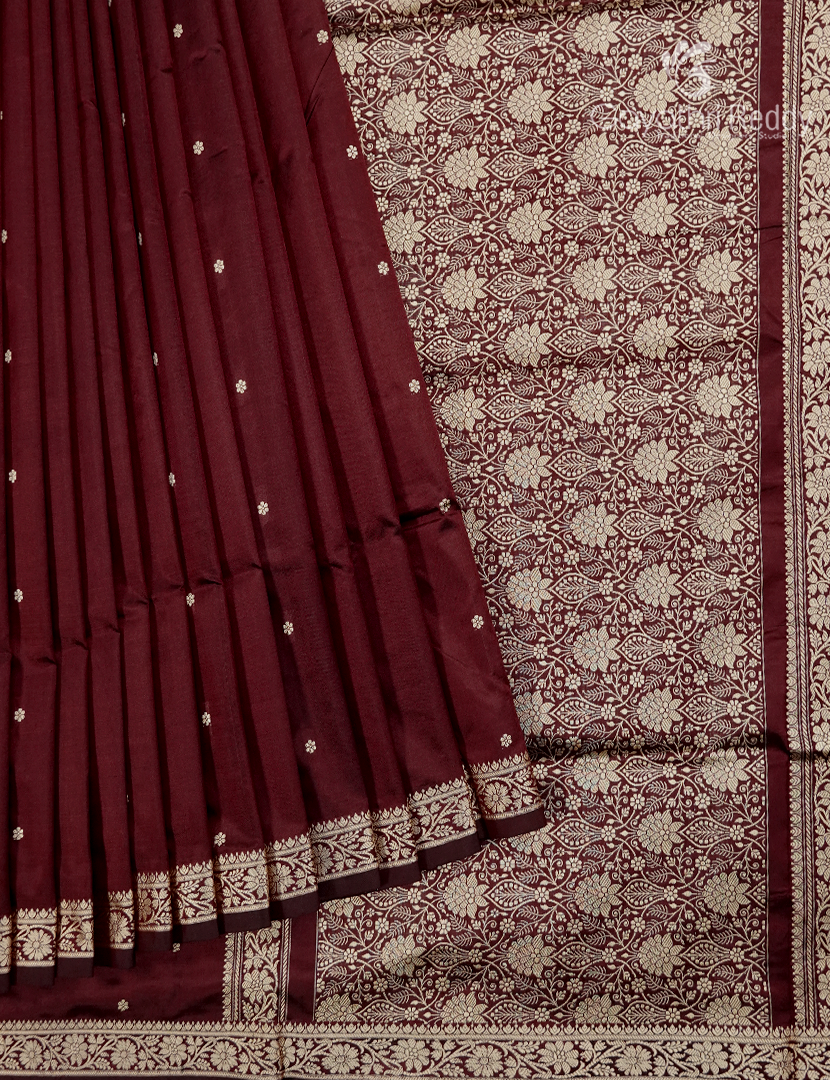 Pure Valkalam Silk Saree in Brown