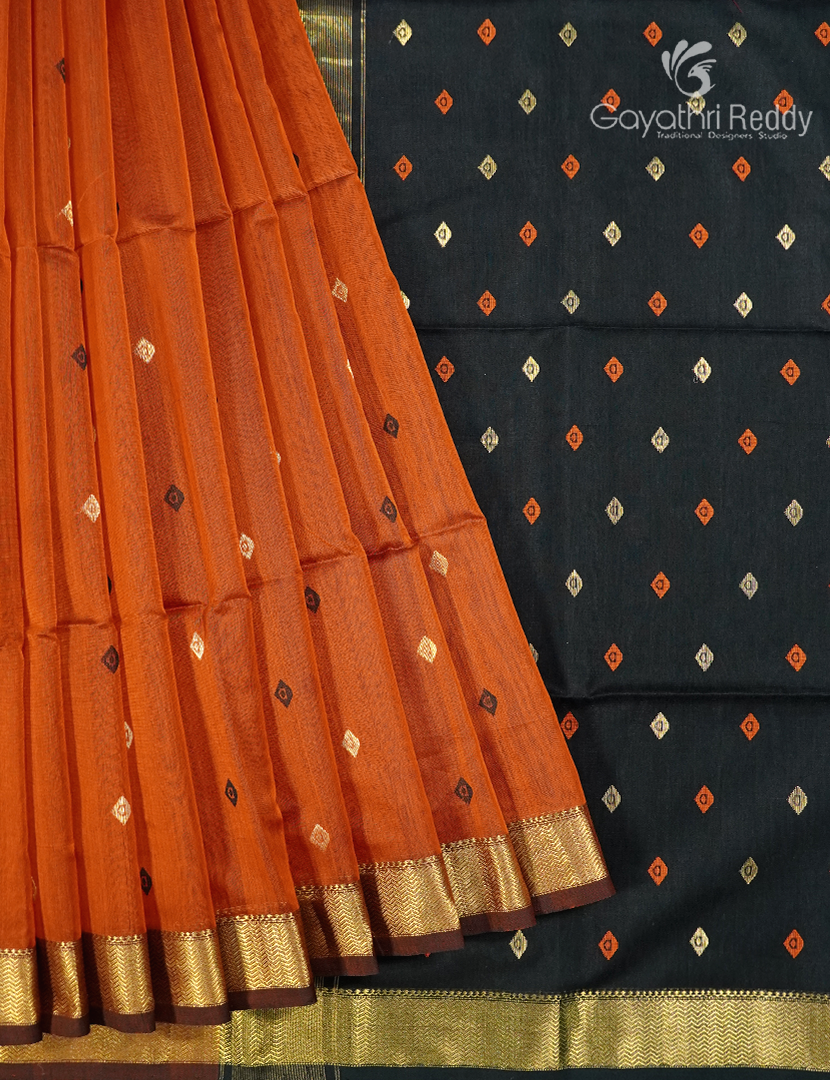 PURE CHANDERI BUTTA SAREES -CPS1195