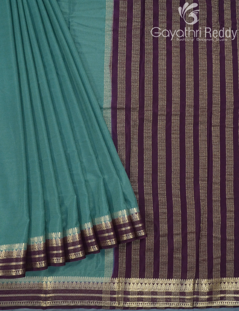 SEMI MYSORE CRAPE SAREE-SMC326