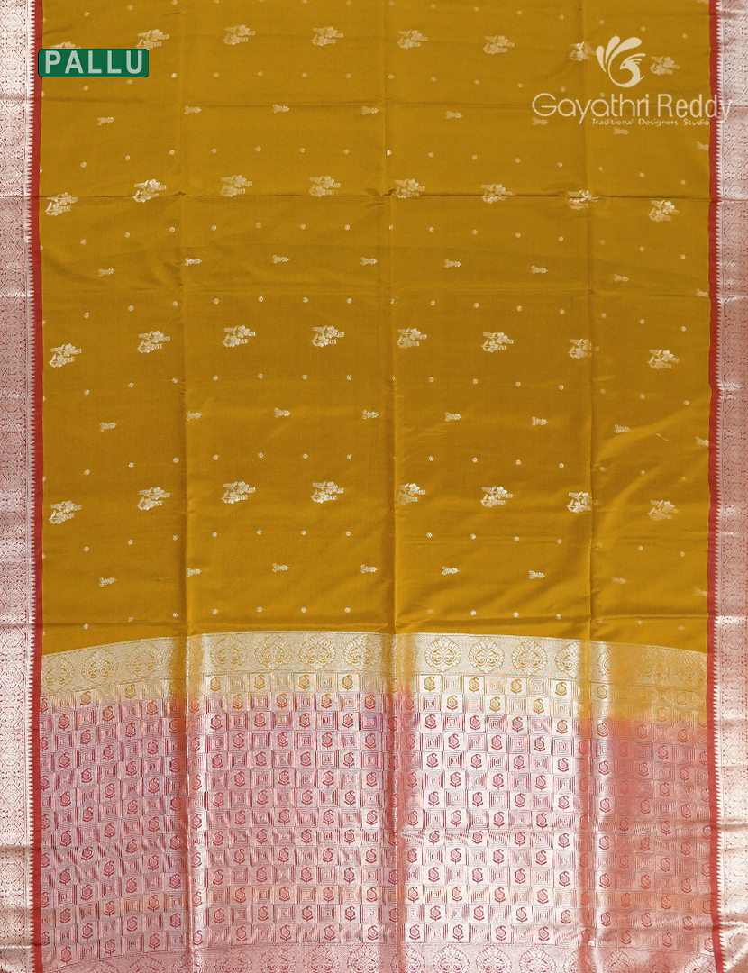 Soft Silk Saree in Dry Mehendi and Deep Rust