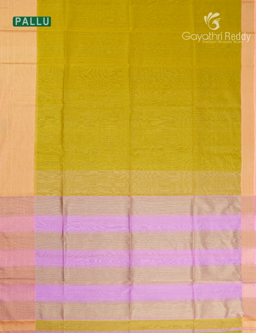 Pure Chanderi Sico Saree in Mango Yellow