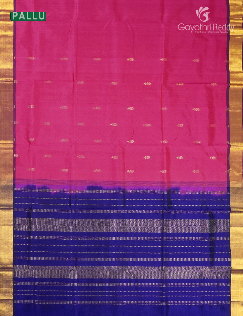 Pure Arani Sico Saree in Lotus Pink and Purple