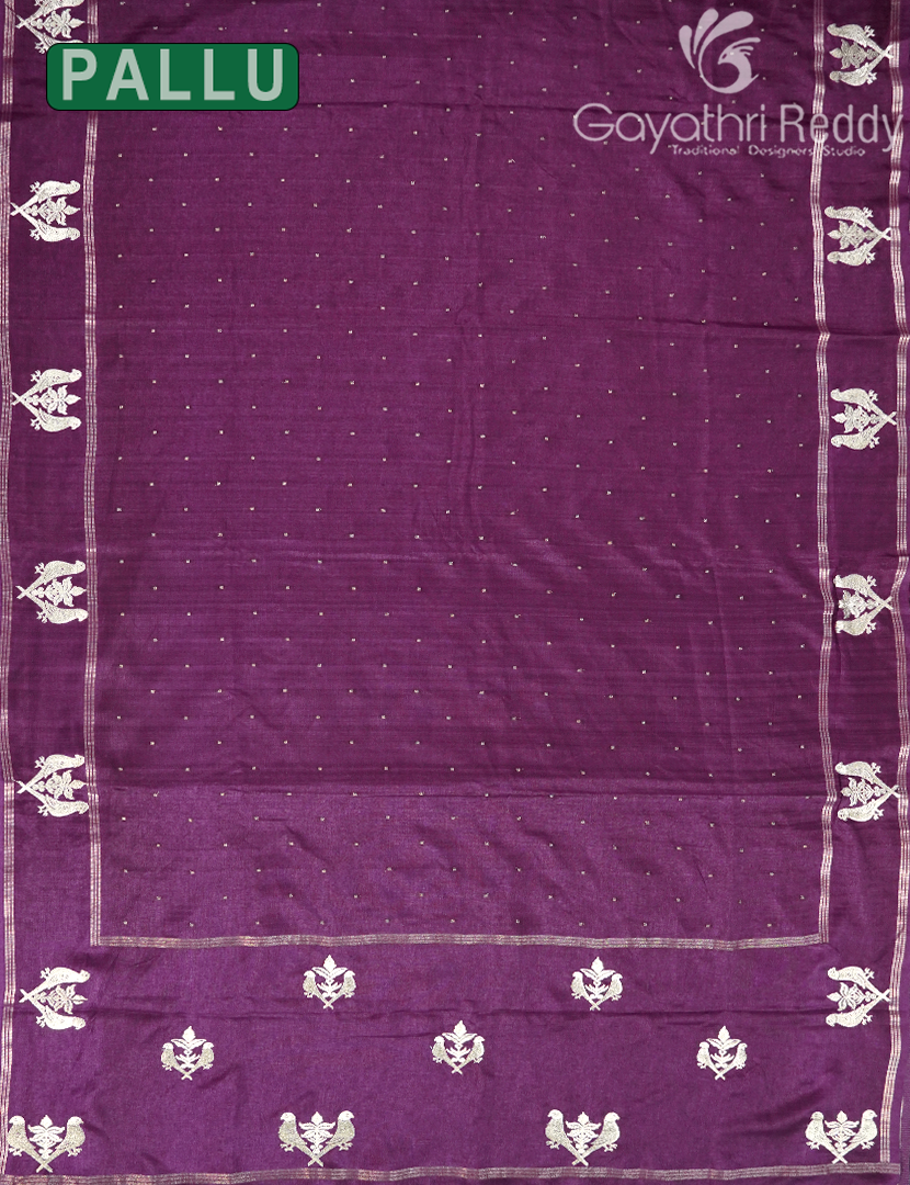 KHADI SILK WORK SAREE-KSW19