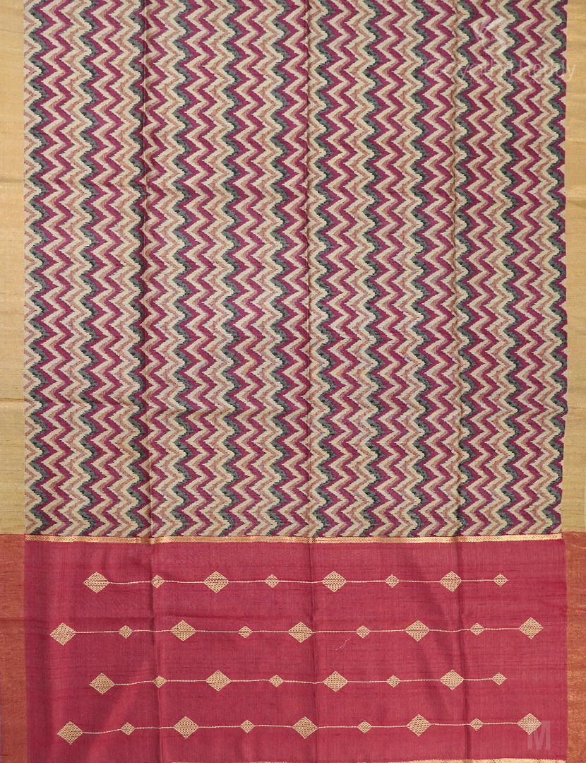 PURE DESI TUSSAR SILK-TS1335