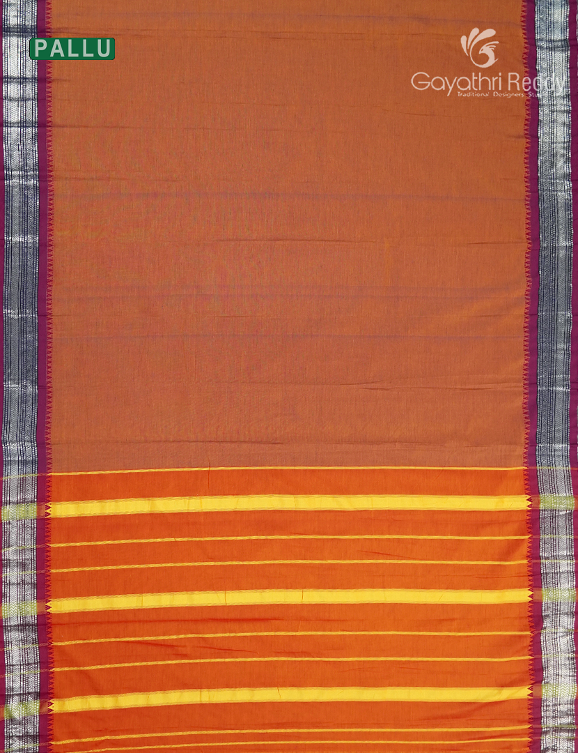 Pure Narayanpet Cotton Saree in Turmeric