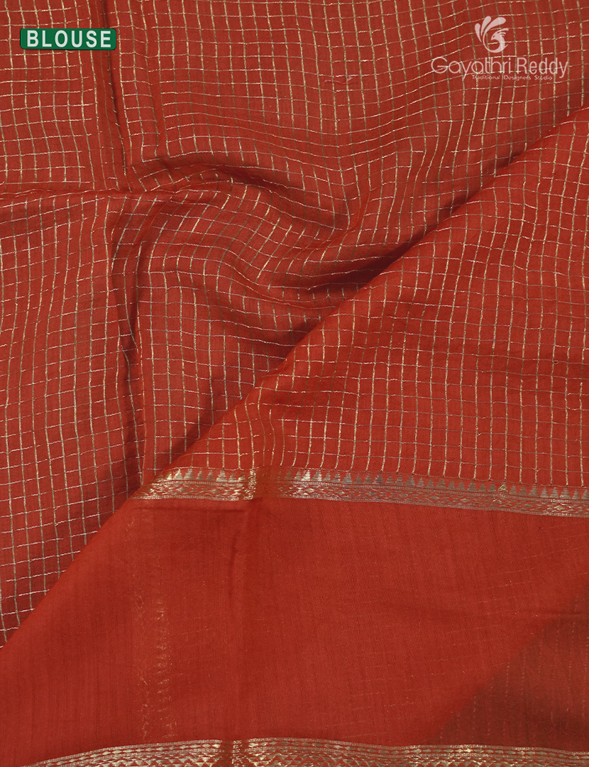 Semi Mysore Crepe Saree in Pista Green and Orange