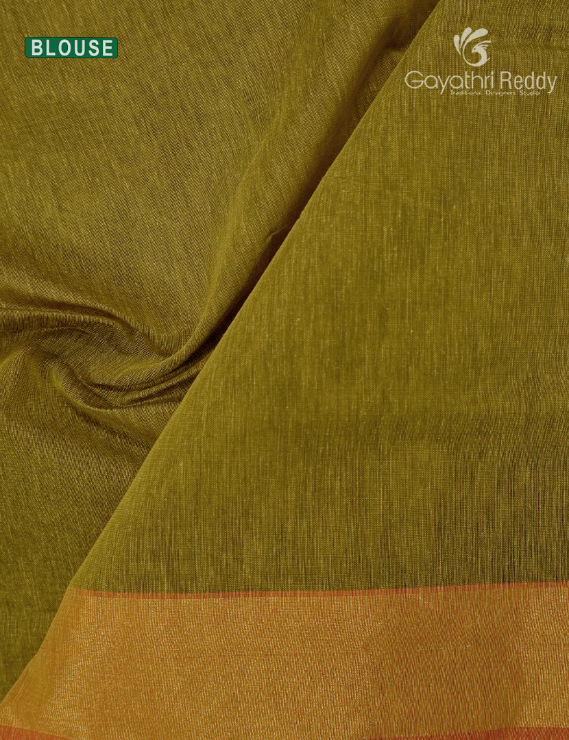 Semi Ikat Sico Saree in Light Green