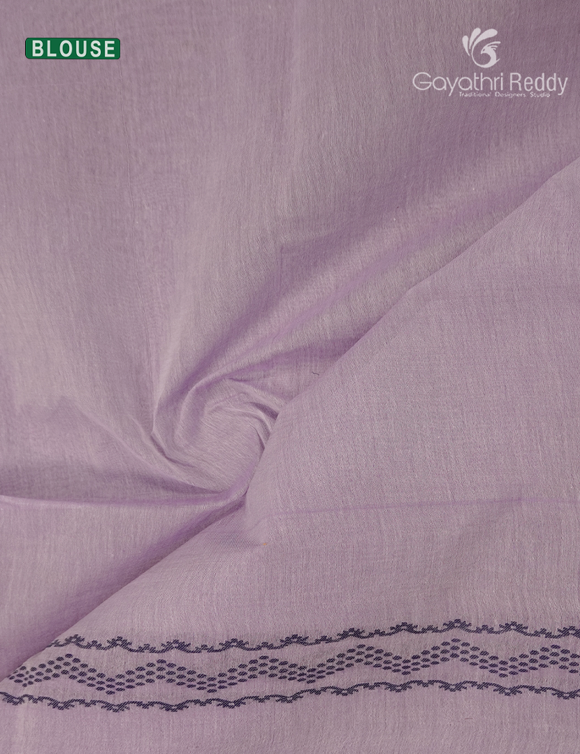 Jamdani Cotton Saree in Lavender