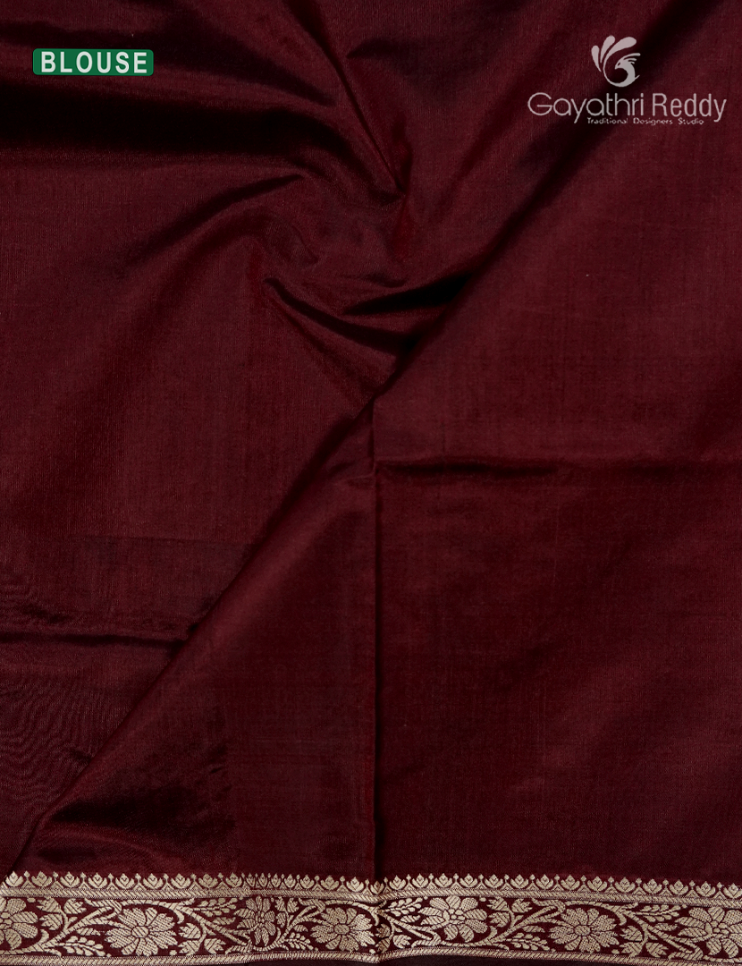 Pure Valkalam Silk Saree in Brown