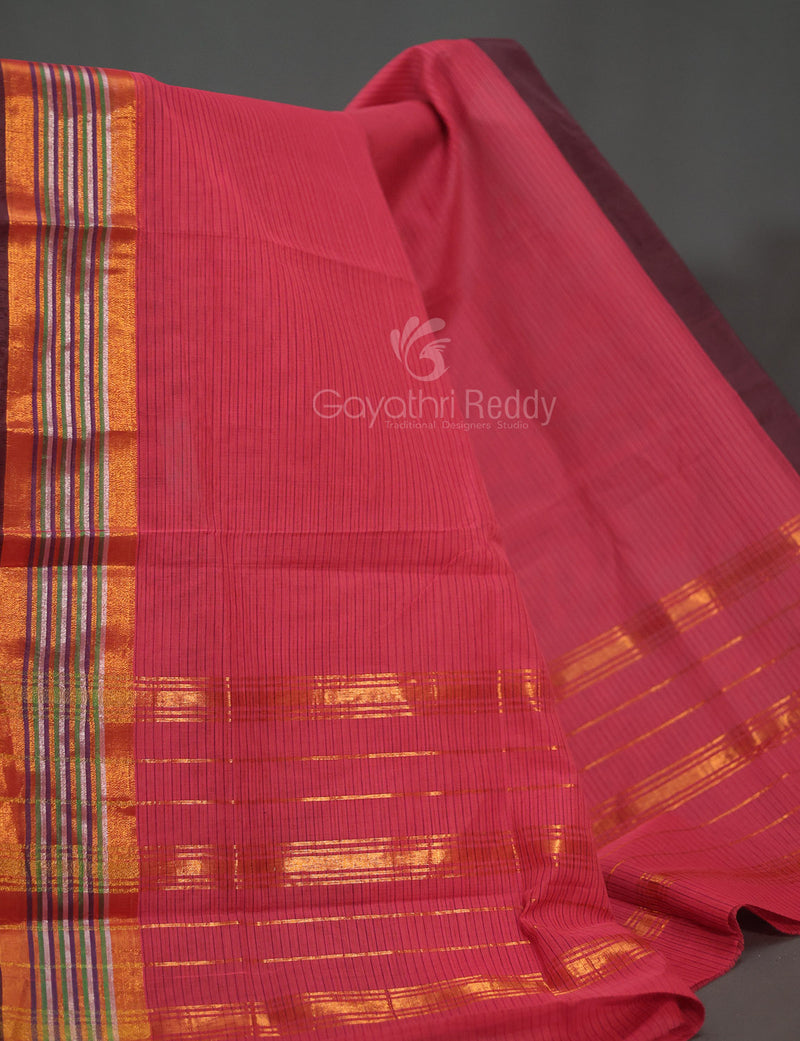 Handblock Printed Natural Dyed Ajrakh Mangalgiri Cotton Saree – Chakori  Ethnic