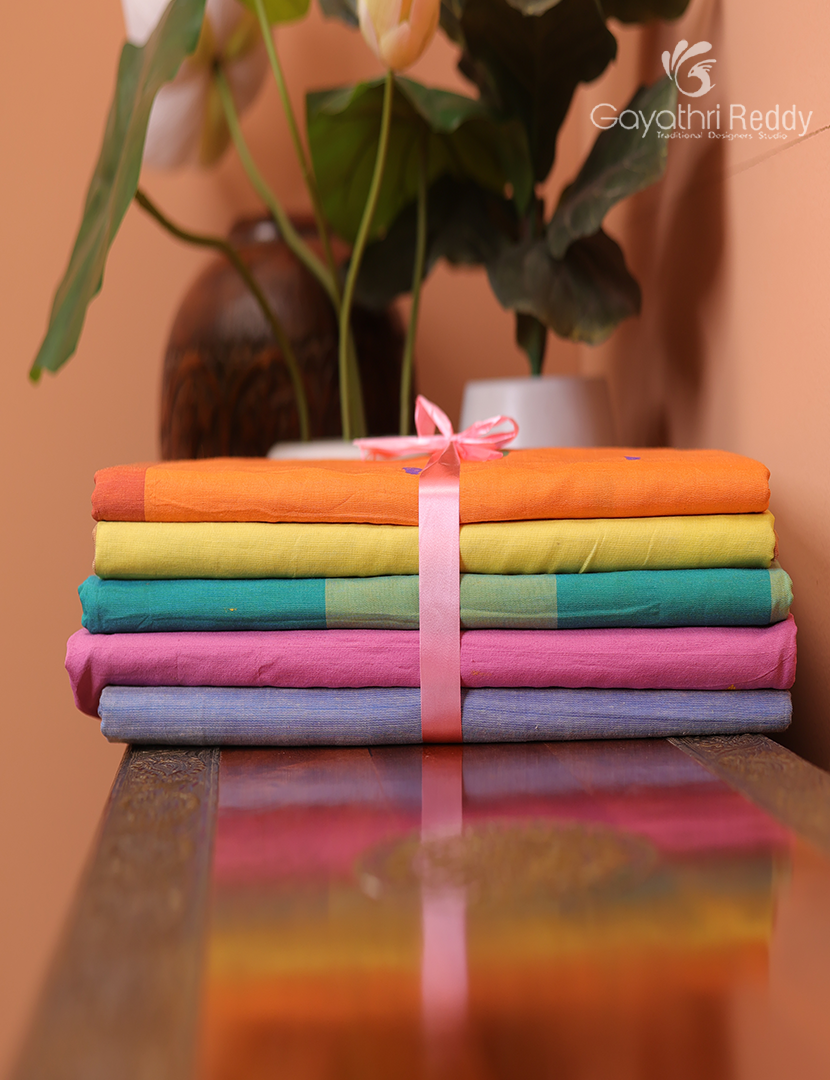 Silk Cotton Sarees Combo ( Set of 5 )