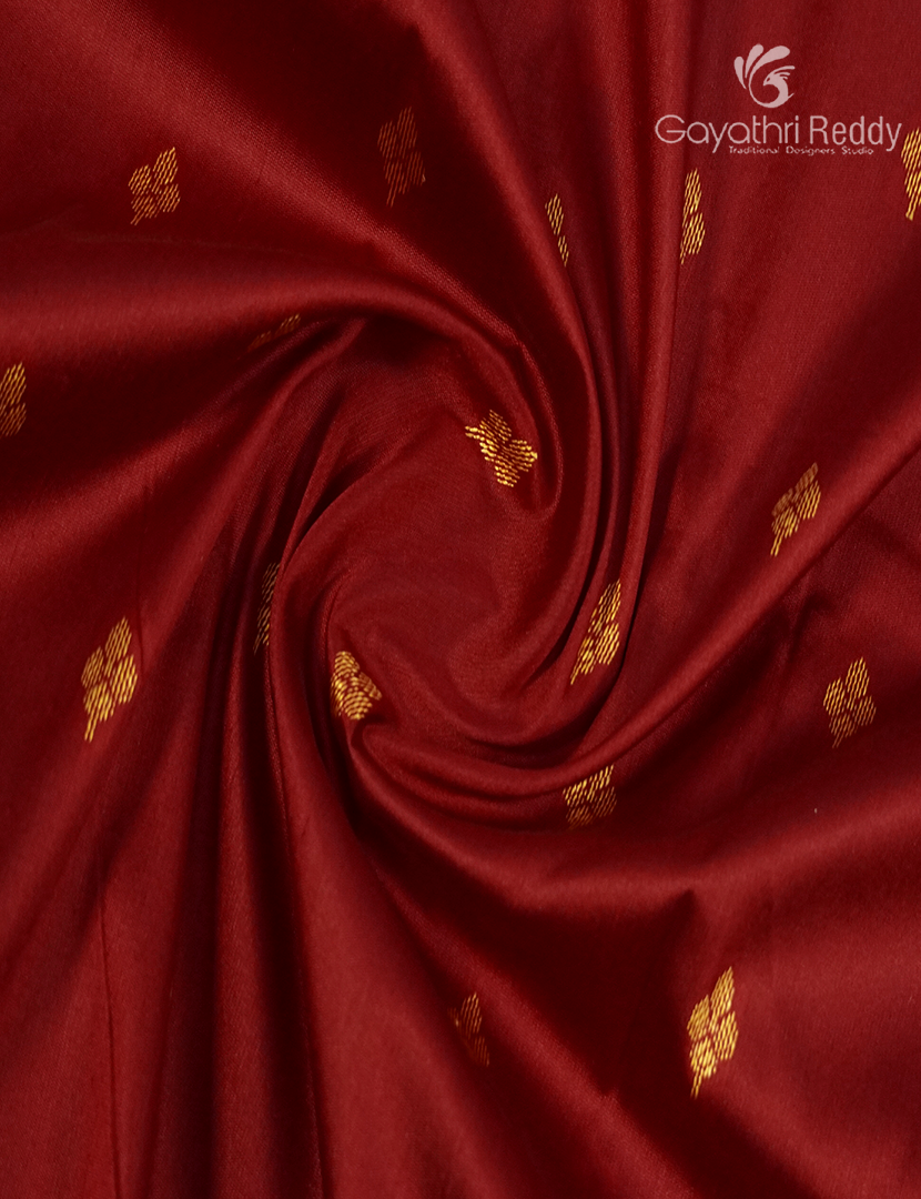 Semi Katan Silk Saree in Deep Red