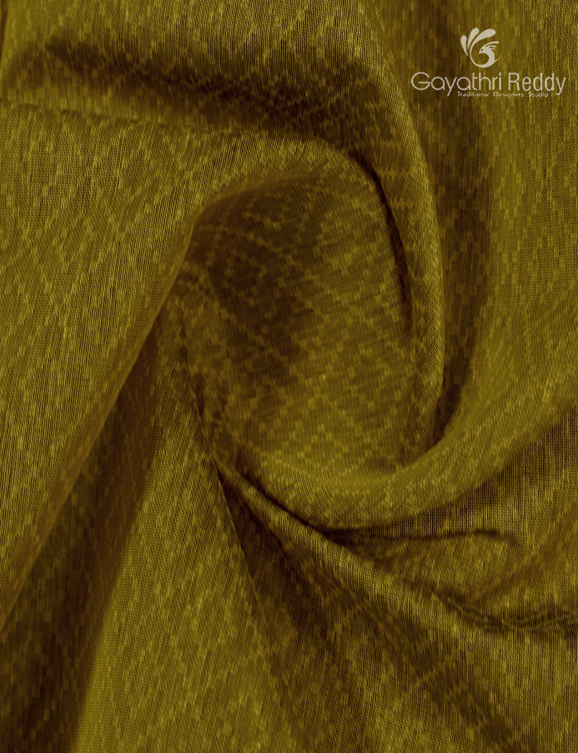 Semi Ikat Sico Saree in Light Green