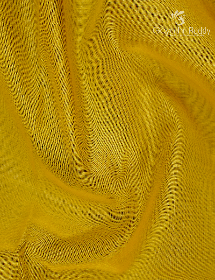 Pure Chanderi Sico Saree in Mango Yellow