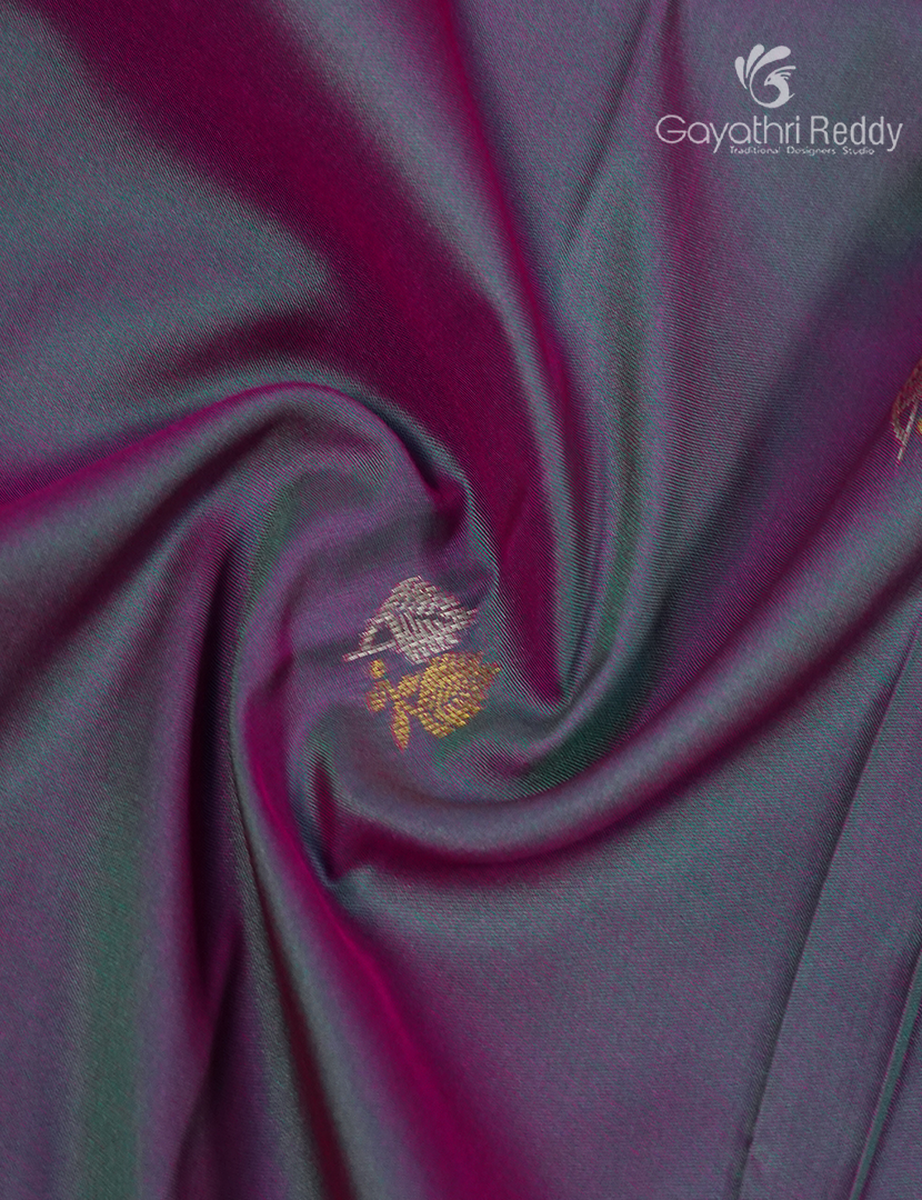 Semi Kanchipuram Art Silk Saree in Ash Grey