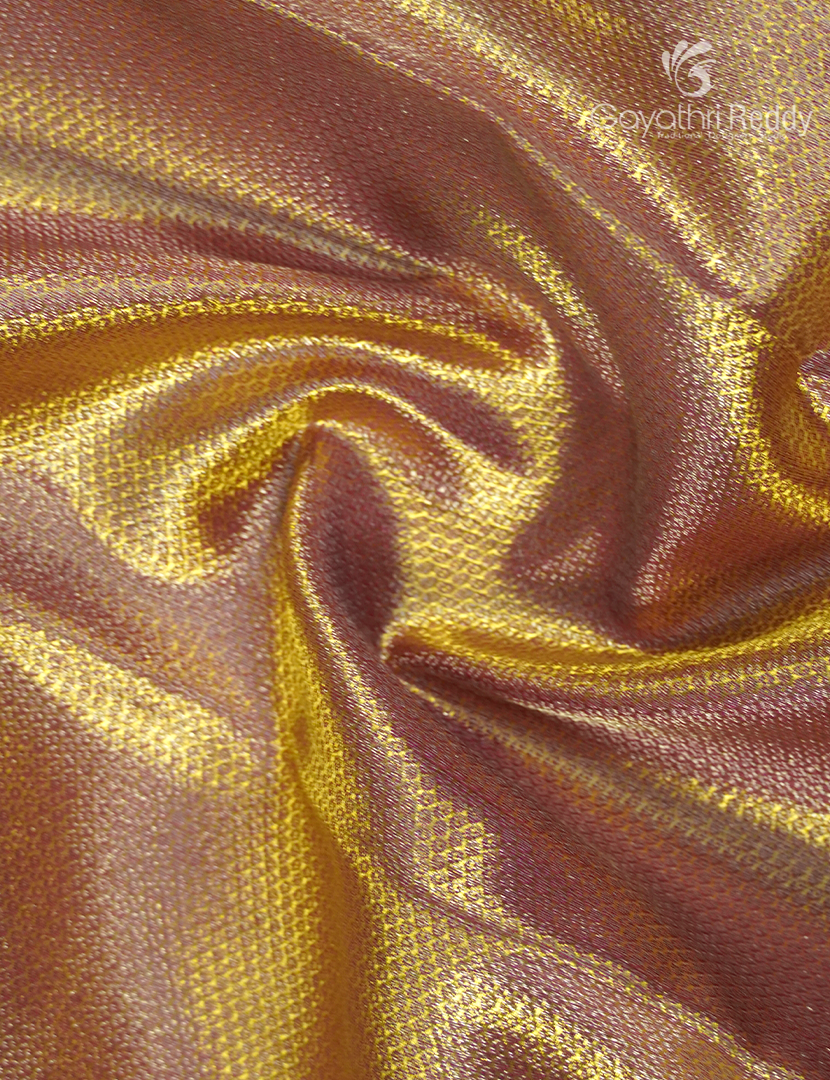 Pure Kanchipuram Bridal Silk in Rose Gold and Fuchsia Pink