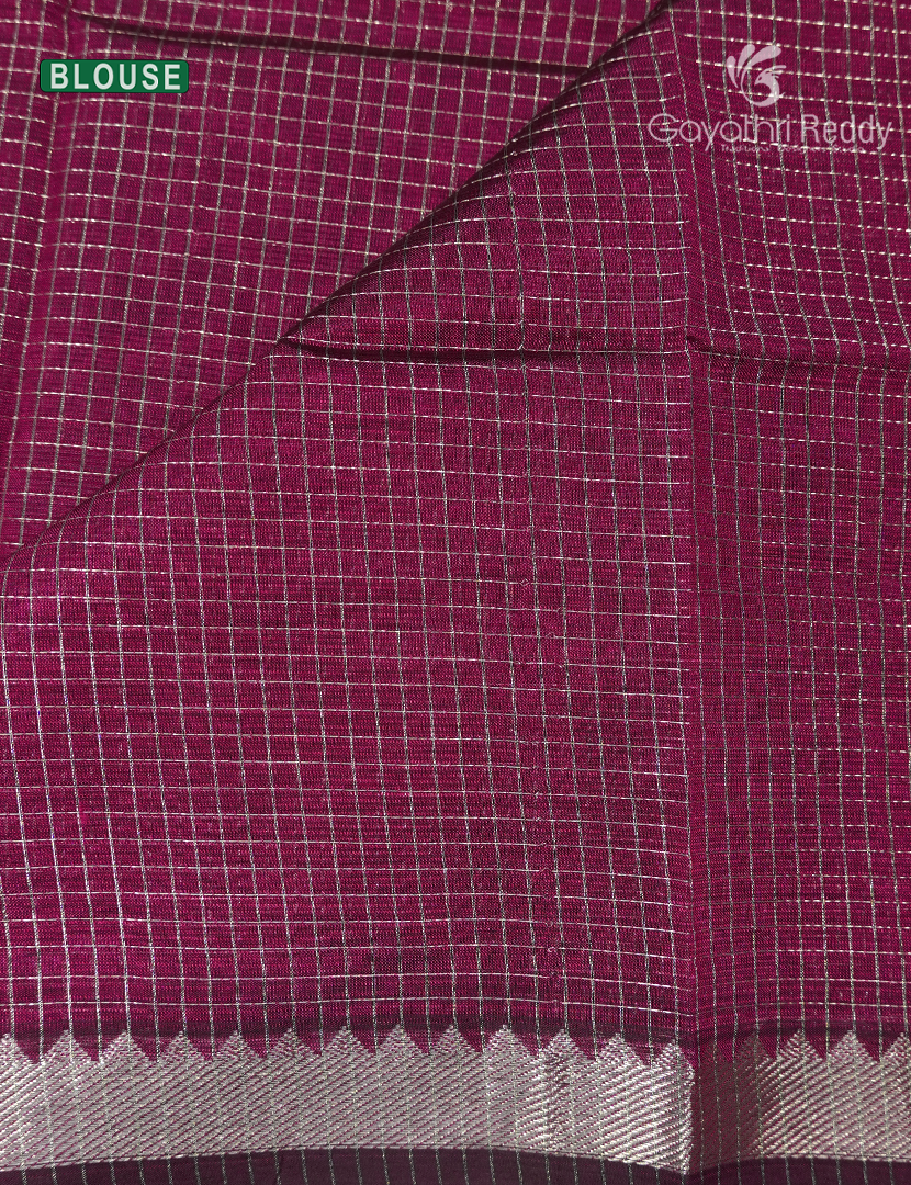 Pure Mangalagiri Langa Voni Set in Green and Wine