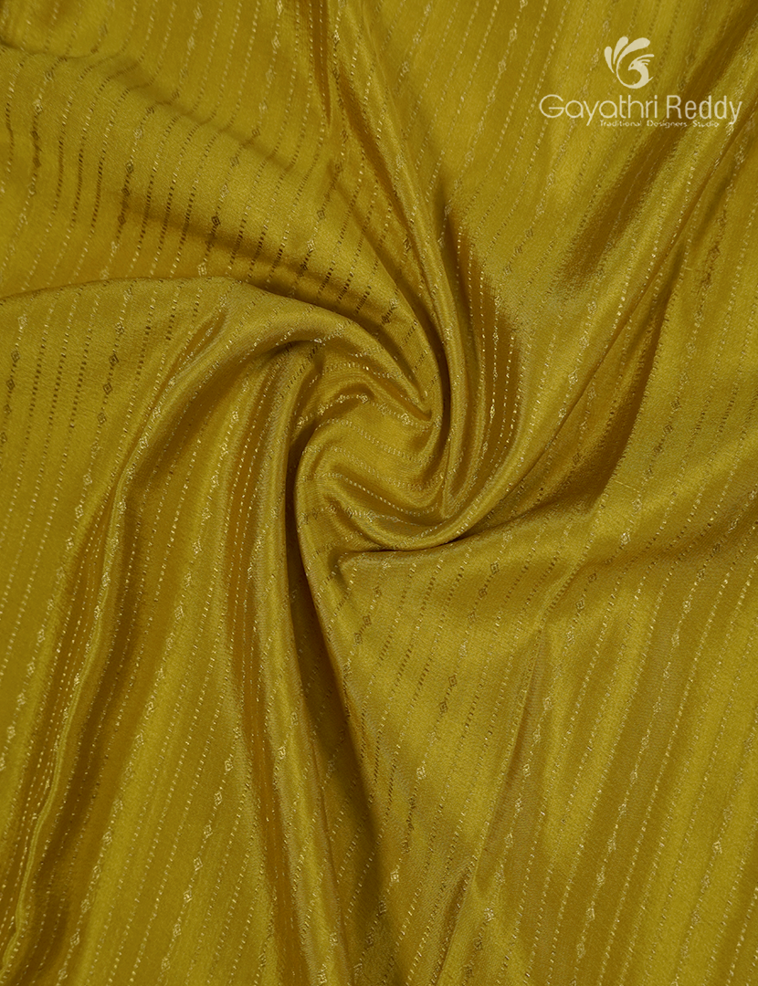 Pure Mysore Silk Saree in Dry Mehendi and Deep Brown