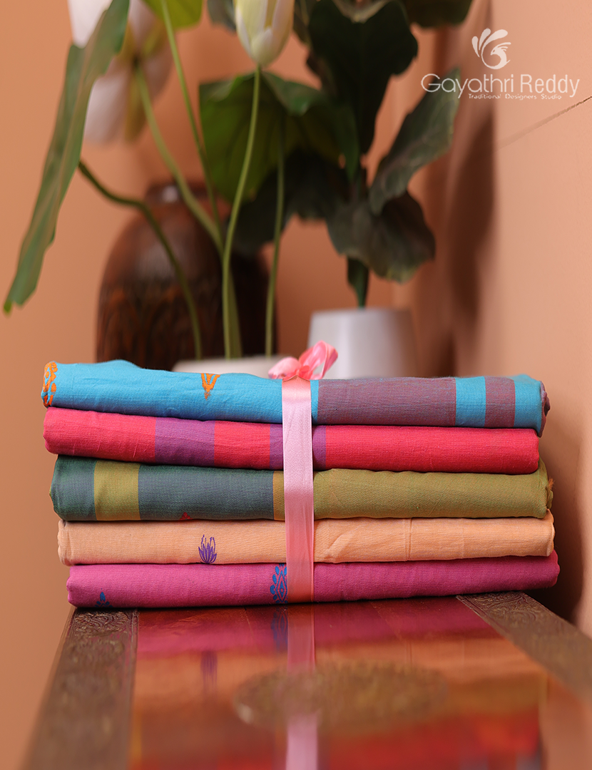 Silk Cotton Sarees Combo ( Set of 5 )