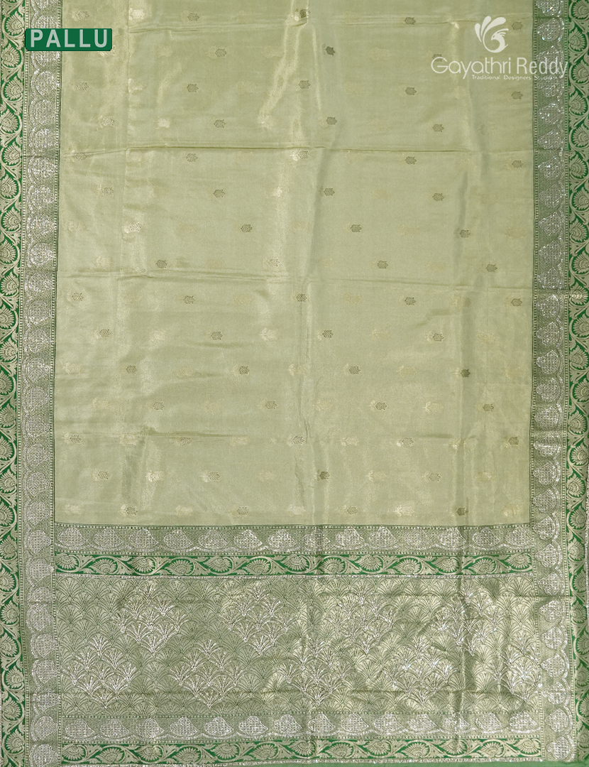 Semi Kanchipuram Silk Fancy Saree in Pista Green and Mehendi Green