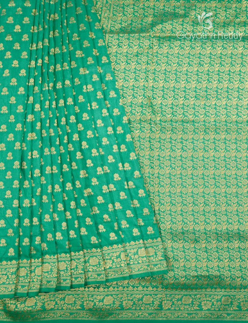 Banaras Georgette Saree in Sea Foam Green