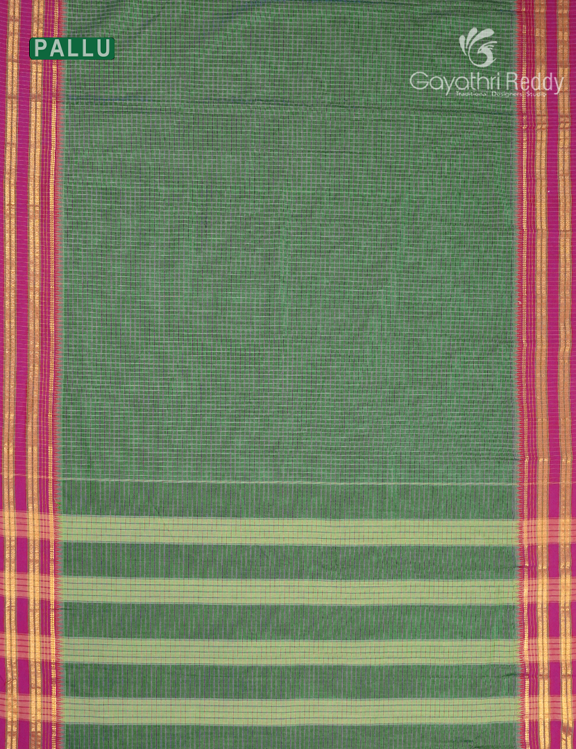 Pure Narayanpet Cotton Saree in Sea Green