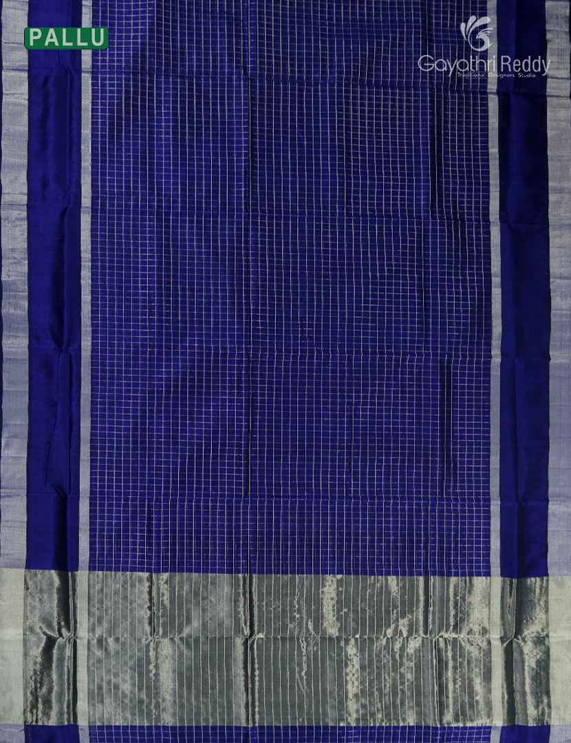 Pure Arani Sico Saree in Navy Blue