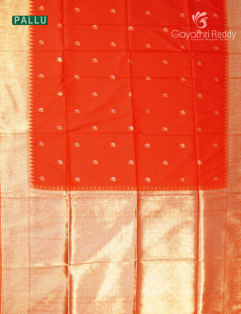 Semi Kanchipuram Art Silk Saree in Red