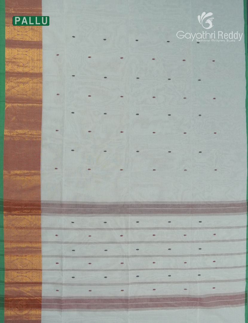 Pure Handloom Cotton Saree in Cream